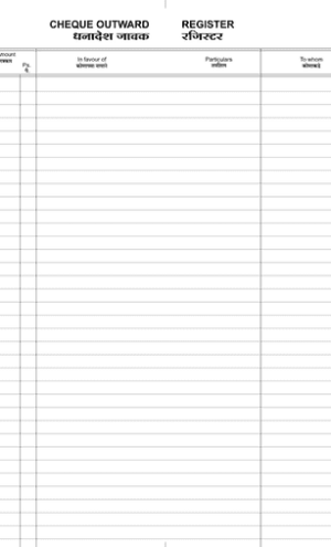 Cheque Outward Register